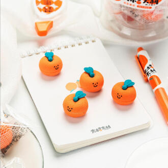Mini Leuke Oranje Fruit Potlood Gum Rubber Novelty Kids Student Leren Kantoorbenodigdheden Schoolbenodigdheden Bureau Deco