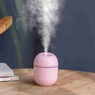 Mini Luchtbevochtiger Rustig Olie Diffuser 200Ml Voor Thuis Car Office Night Mist Rookmachine Verlichting Met Maker Led A5R8 Roze