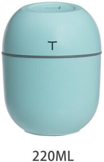 Mini Luchtbevochtiger Ultrasone Aroma Essentiële Olie Diffuser 200Ml Home Auto Usb Fogger Mist Maker Met Led Night Lamp blauw