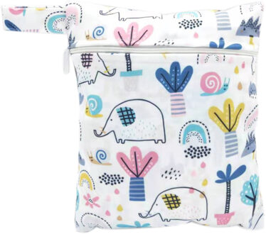 Mini luiertas maat 25x20cm waterdichte herbruikbare nat zak gedrukt pocket luiertas PUL reizen nat droog tas A03