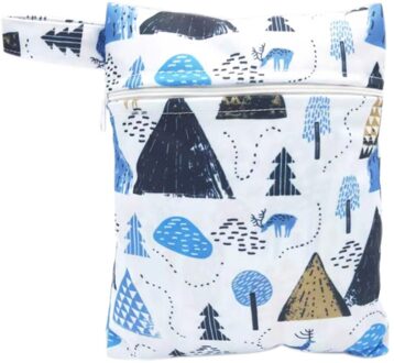 Mini luiertas maat 25x20cm waterdichte herbruikbare nat zak gedrukt pocket luiertas PUL reizen nat droog tas A05