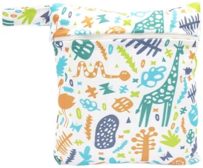 Mini luiertas maat 25x20cm waterdichte herbruikbare nat zak gedrukt pocket luiertas PUL reizen nat droog tas A09