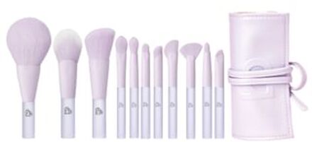 Mini Make Up Brush Pouch Set - Purple #Summer Night's Dream - 11pcs