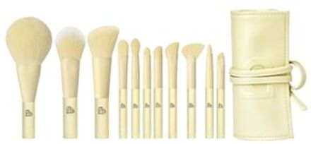 Mini Make Up Brush Pouch Set - Yellow #California Sunlight - 11pcs