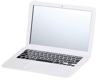 Mini Make-Up Spiegel Voor Apple Notebook Macbook Air Apple Computer Draagbare Creatieve Spiegels wit