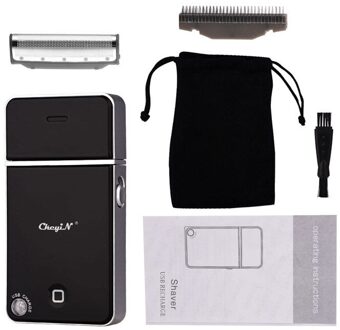 Mini Mannen Elektrisch Scheerapparaat Oplaadbare Rvs Vergeldende Enkele Blade Scheermes Gezichtsverzorging Baard Trimmer S44