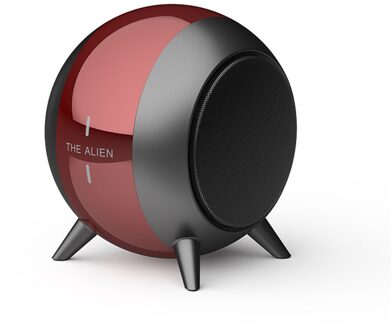 Mini Metal Bluetooth Speaker Draagbare Echte Draadloze Speaker Multi-Bass Robot-Vormige Luidspreker Metalen Outdoor Muziekspeler rood