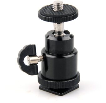 Mini Metalen schoen kleine pan 1/4 schroef gewrichten Universele bal hoofd/beugel fotografie lamphouder voor Digitale Camera Camcorder
