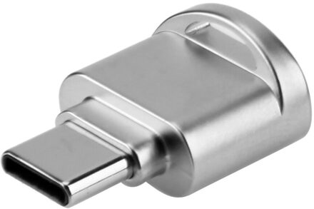 Mini Metalen Type-C Kaartlezer Voor Mobiele Telefoon Draagbare Sleutelhanger Usb 3.1 Type C Micro Sd Tf memory Otg Kaartlezer