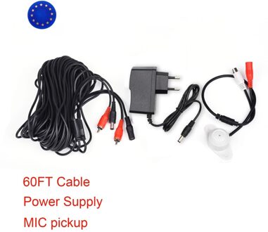 Mini MIC CCTV Microfoon Audio Pickup Apparaat Camera Adapter Hoge Gevoeligheid Goede DC12V Power Kabel 60FT Kabel Tonton