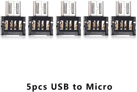 Mini Micro Usb Type C Adapter Otg Converter Usb Interface Naar V8 Adapter Converter Micro-Transfer Interface Voor Micro usb Type C 5stk USB to Micro
