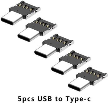 Mini Micro Usb Type C Adapter Otg Converter Usb Interface Naar V8 Adapter Converter Micro-Transfer Interface Voor Micro usb Type C 5stk USB to type-c