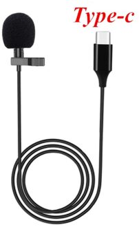 Mini Microfoon Clip-On Revers Lavalier Pc Telefoon Camera Mic Draagbare Externe Oor Asmr Microfoons Voor Iphone Laptop Computer type-C