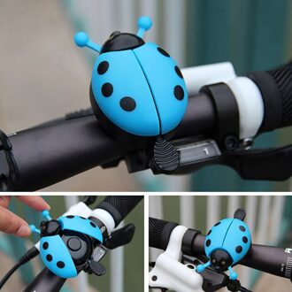 Mini Mooie Kever Cartoon Lieveheersbeestje Ring Fietsbel Ring Aluminium Bike Bell Voor Bike Bell Rit Hoorn Alarm Blauw