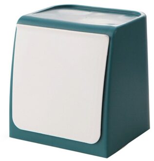 Mini Muur Gemonteerde Vuilnis Opbergdoos Badkamer Glazen Deur Sticker Emmer Blauw Roze Wit Stijl Mooie Populaire Met deksel