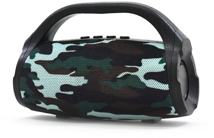Mini Muziek Luidspreker Subwoofer Met Dual Hoorns Voor Bluetooth Handheld Draagbare Draadloze Outdoor Klankkast Riding Camping Rijden camouflage