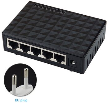 Mini Netwerk Switch Gigabit Lan Hub Adapter 5-Poort Ethernet Uitwisseling Desktop