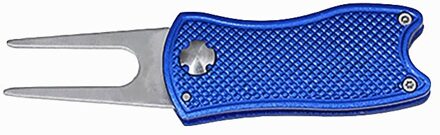 Mini Opvouwbare Golf Pitchfork Marker Pitch Cleaner Golf Pitchfork Putting Green Vork Golfbal Gereedschap Golf Accessoires blauw