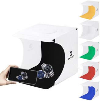 Mini Opvouwbare Light-Box Camera Foto Schieten Tent Led Fotografie Licht Softbox 6-Kleuren Achtergrond Tafelblad Schieten doos