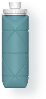 Mini Opvouwbare Siliconen Cup Outdoor Sport Waterbottle 600Ml Intrekbare Handig Met Touw Hydroflask Survival Inklapbare Voedsel groen