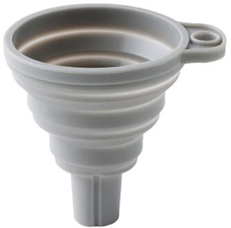 Mini Opvouwbare Trechter Silicone Verstelbare Trechter Opvouwbare Draagbare Trechters Opknoping Gereedschap Huishoudelijke Vloeibare Dispenser Voor Keuken Grijs