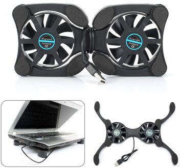 Mini Opvouwbare USB Cooling Fan Octopus Notebook Cooler Cooling Pad Stand Dubbele Fans Voor 7-15 inch Notebook Laptop EM88