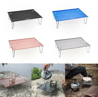 Mini Outdoor Folding Table Portable Ultra-light Aluminum Alloy Collapsible Camping Fishing Desk