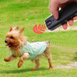 Mini Outdoor Sonic Hond Blaf Apparaten Ultra Sonic Training Hond Stop Blaffen Apparaat Huisdier Repeller Blaffen Stop (Zwart)