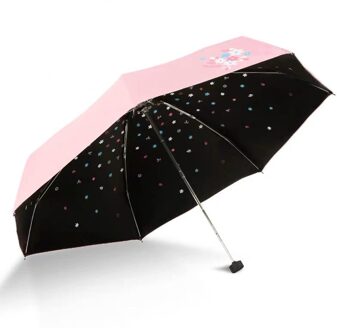 Mini Paraplu Voor Vrouwen Bloem 5 Vouwen Mode Meisje Parasol Chinease Licht Vrouwelijke Kleine Paraplu Zon Bescherming Roze