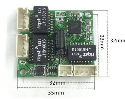 Mini PBCswitch module PBC OEM module mini size 3/4 Poorten Netwerk-switches Pcb Board mini ethernet switch module 10/100 Mbps 3port