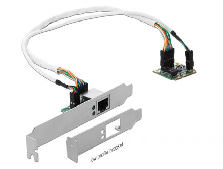 Mini PCle I/O PCle half size 1x Gigabit Lan