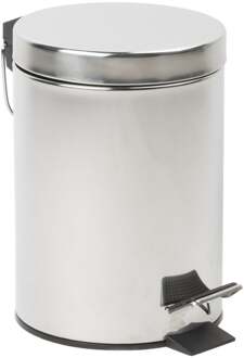 Mini pedaalemmer - 3 liter - zilver