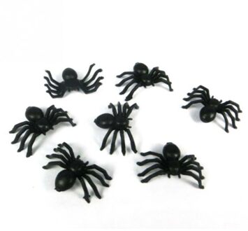Mini Plastic Spider Prank Grapje Verjaardag Speelgoed Diy Party Decoratieve Props 100stk
