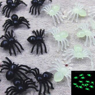 Mini Plastic Spider Prank Grapje Verjaardag Speelgoed Diy Party Decoratieve Props 50stk