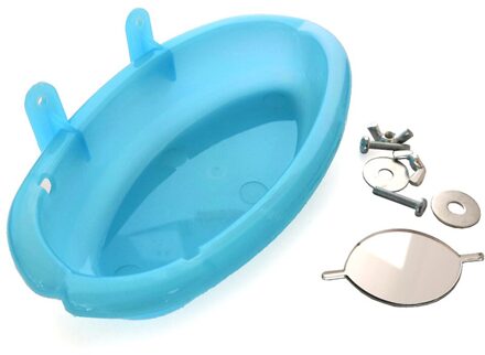 Mini Plastic Vogelkooi Bad Wastafel Met Spiegel Voor Kleine Vogel Papegaai Bad