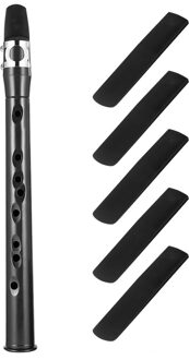 Mini Pocket Abs Bb Saxofoon Met Alto Mondstuk 5 Riet Houtblazers Mini Saxofoon Draagbare Kleine Saxofoon Zilver