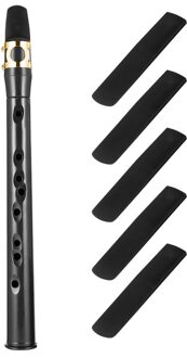 Mini Pocket Bb Saxofoon Alto Mondstuk Abs Sax Met 5 Riet Houtblazers Muziekinstrumenten Accessaries goud Clip