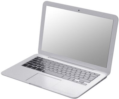 Mini Pocket Laptop Stijl Spiegel Vrouwen Cosmetische Schoonheid Spiegel Draagbare Make-Up Spiegels SCI88 Sliver