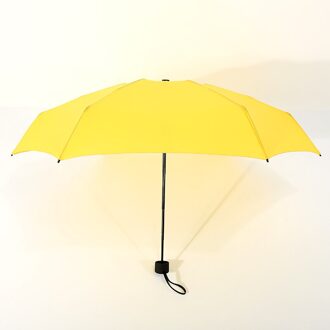 Mini Pocket Paraplu Vrouwen Uv Kleine Paraplu 180G Regen Vrouwen Waterdichte Mannen Parasol Handig Meisjes Reizen Parapluie Kid geel