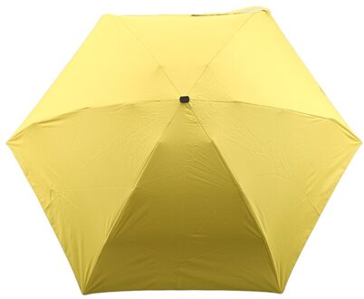Mini Pocket Paraplu Vrouwen Uv Kleine Paraplu Regen Vrouwen Waterdichte Mannen Parasol Handig Meisjes Reizen Parapluie geel