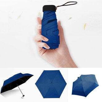 Mini Pocket Paraplu Vrouwen Uv Kleine Paraplu Regen Vrouwen Waterdichte Mannen Parasol Handig Meisjes Reizen Parapluie Kid # Sw marine