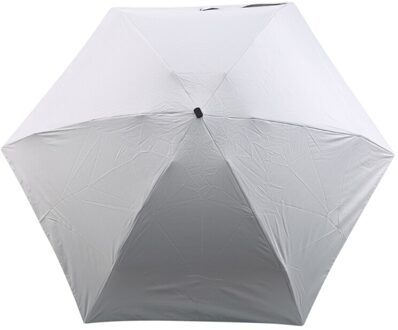 Mini Pocket Paraplu Vrouwen Uv Kleine Paraplu Regen Vrouwen Waterdichte Mannen Parasol Handig Meisjes Reizen Parapluie wit