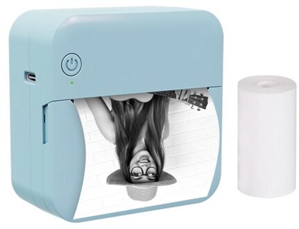 Mini Pocket Thermal Printer Multifunction Portable Sticker Maker with 1 Paper Roll 57mm Compatible