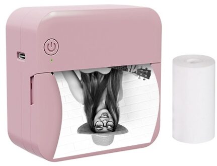 Mini Pocket Thermal Printer Multifunction Portable Sticker Maker with 1 Paper Roll 57mm Compatible