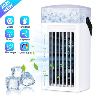 Mini Portable Air Conditioner Air Cooler Personal Air Purifier Compact Evapora With 7-color Led Light Handy AirCondition fan#g40