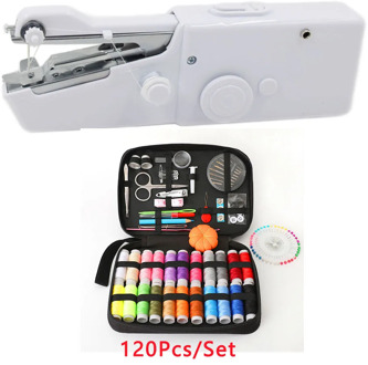 Mini Portable Electric Handheld Sewing Machine Stitch Sew Needlework Cordless Clothes Fabrics Electric Sewing Machine Stitch Set