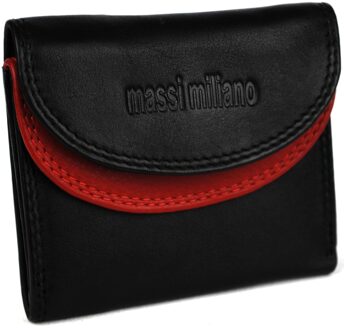 Mini Portemonnee - Zwart/Rood (A1-03-(6+36)
