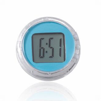 Mini Precisie Motorfiets Klok Waterdichte Compact Mount Adhesive Horloge blauw