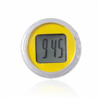 Mini Precisie Motorfiets Klok Waterdichte Compact Mount Adhesive Horloge geel