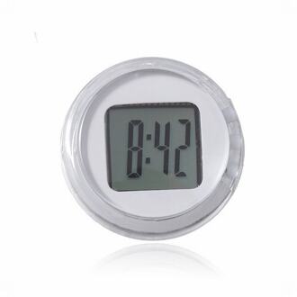Mini Precisie Motorfiets Klok Waterdichte Compact Mount Adhesive Horloge wit